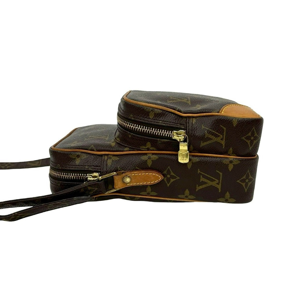 Louis Vuitton Vintage Amazon Monogram Leather Mini Shoulder Bag Pochette Brown — view 5