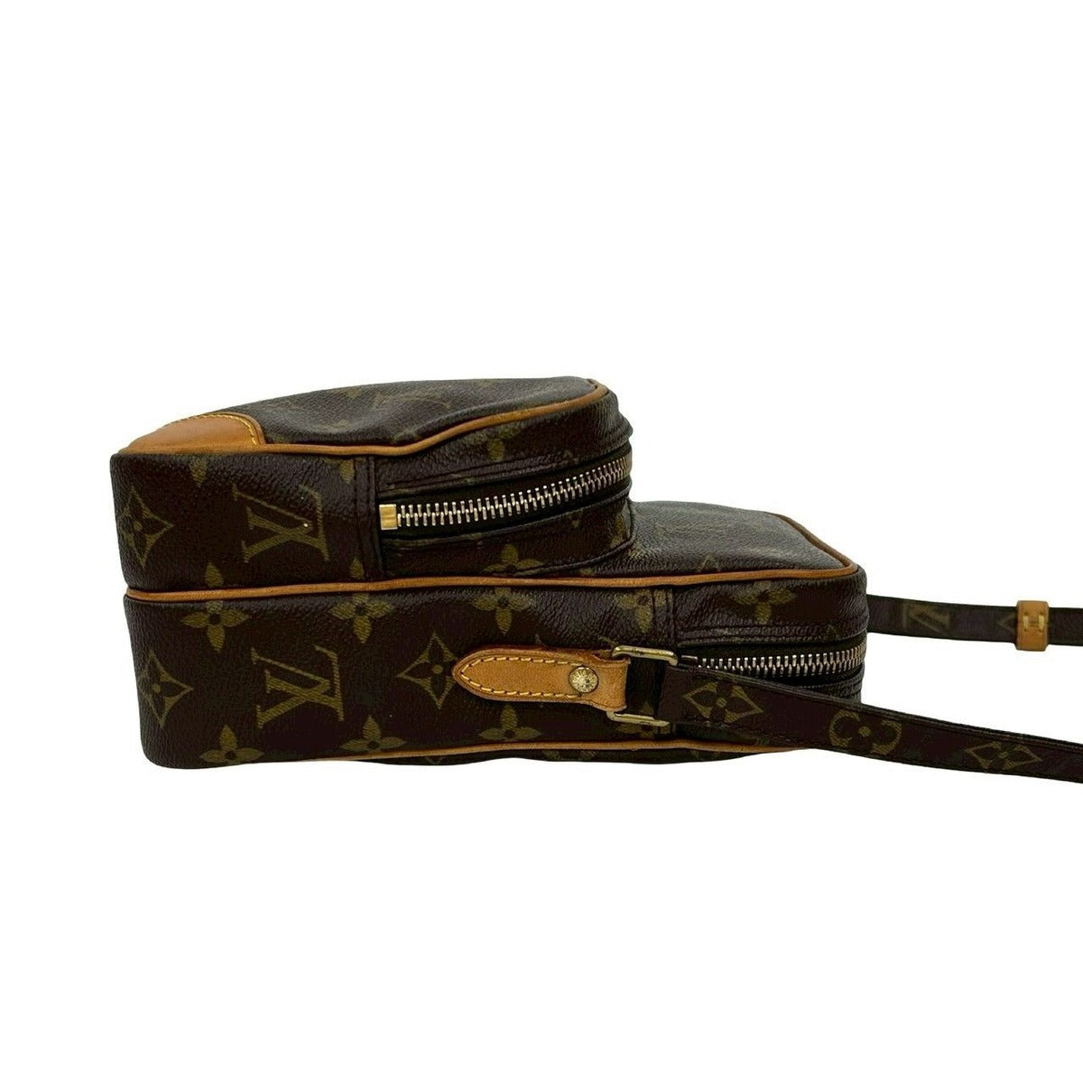 Louis Vuitton Vintage Amazon Monogram Leather Mini Shoulder Bag Pochette Brown — view 6