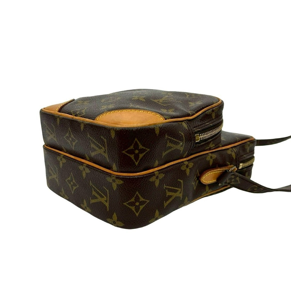 Louis Vuitton Vintage Amazon Monogram Leather Mini Shoulder Bag Pochette Brown — view 8