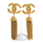 Chanel Earrings Coco Mark Tassel
