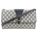 Gucci Vintage 2-Way Clutch 904.02.050 GG Plus Gray Navy Shoulder Bag