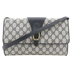 Gucci Vintage 2-Way Clutch 904.02.050 GG Plus Gray Navy Shoulder Bag