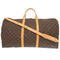 Louis Vuitton Keepall Bandouliere 60 Monogram Brown Boston Bag 0950