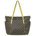 Louis Vuitton LV Totally MM Monogram Tote Shoulder Bag Brown