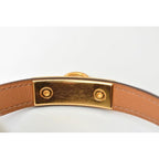 Hermes Bangle Bracelet Rival Doubletour Purple Gold Size — view 7