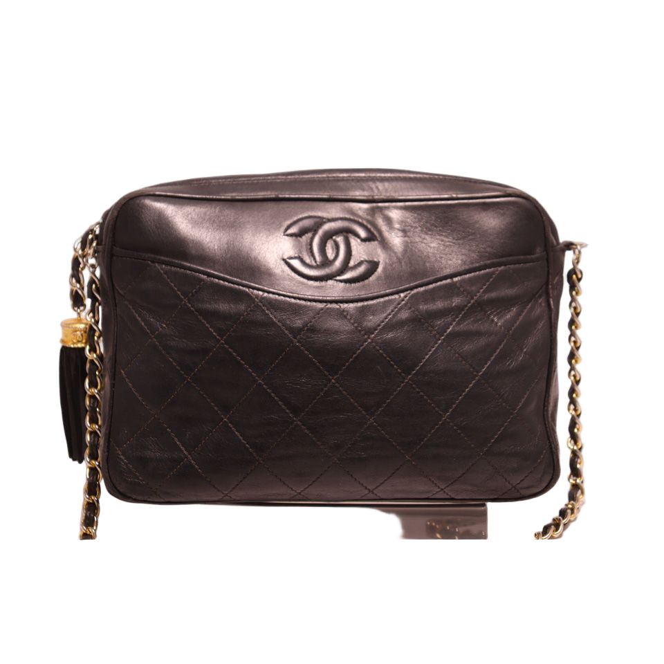 Chanel Lambskin Quilted Chain Shoulder Bag