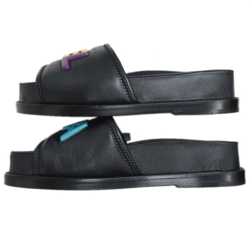 Chanel Multicolor Logo Sandals Black Size 36 C Apparel — view 5