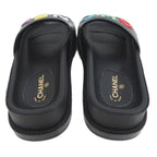 Chanel Multicolor Logo Sandals Black Size 36 C Apparel — view 6