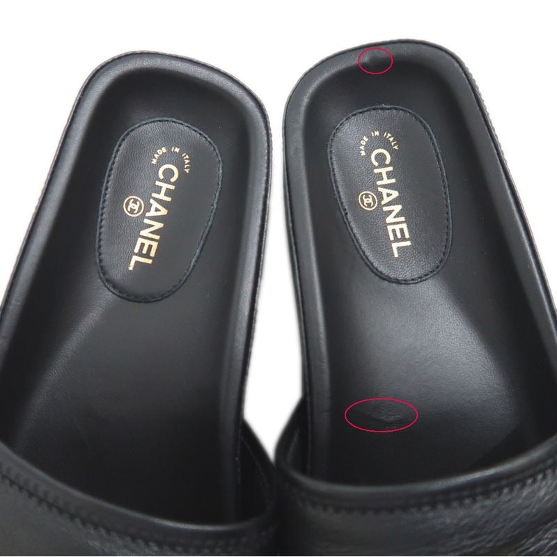 Chanel Multicolor Logo Sandals Black Size 36 C Apparel — view 7