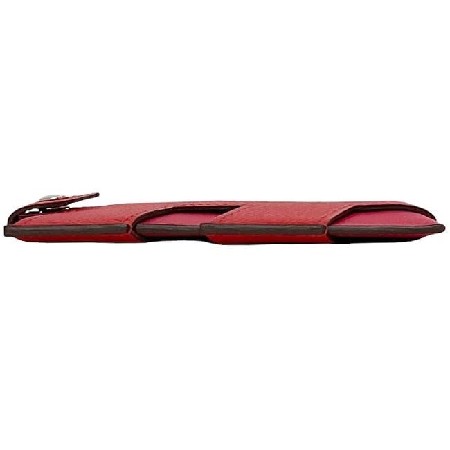 Hermes Card Case Red Pink Rouge Coup Rose Extreme — view 4