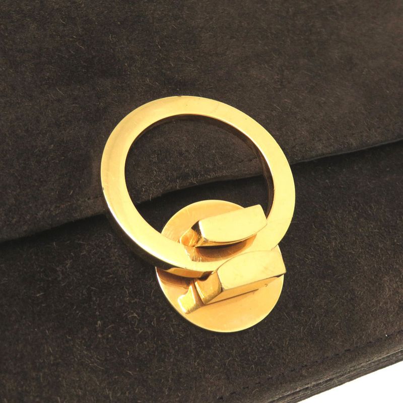 Hermes Ring De Dobris Brown Gold Hardware 00 Vintage Shoulder Bag — view 8