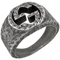 Gucci Interlocking Ring Arabesque Silver