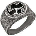 Gucci Interlocking Ring Arabesque Silver