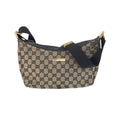 Gucci Beige Black Gold GG Canvas Leather 019 Shoulder Bag