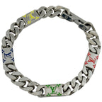 Louis Vuitton LV Mosaic Bracelet Chain Silver Plated
