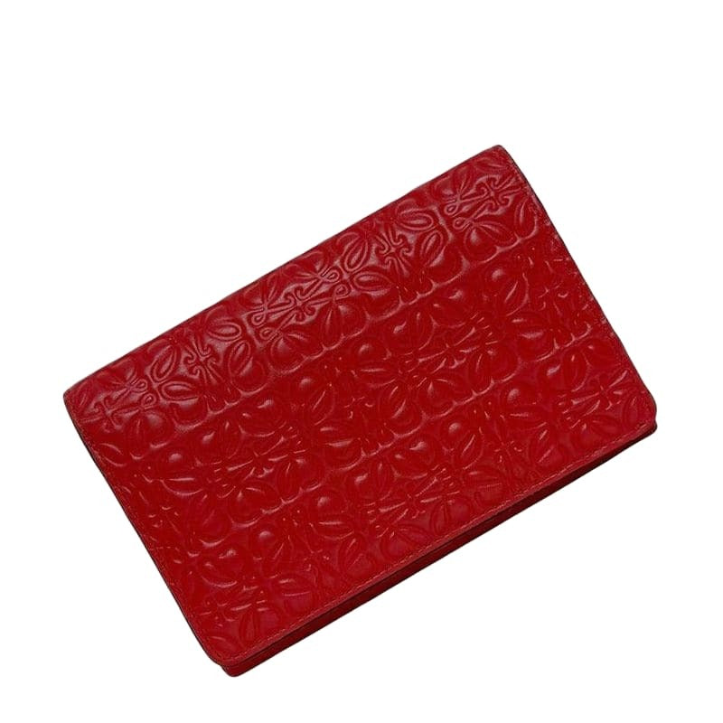 Loewe Bifold Wallet Red Repeat Anagram 107.55 G96