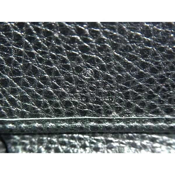 Gucci Long Wallet Interlocking Zip Around Black Leather — view 2