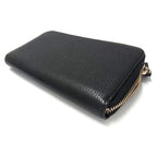 Gucci Long Wallet Interlocking Zip Around Black Leather — view 3