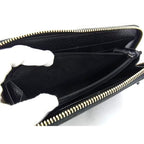 Gucci Long Wallet Interlocking Zip Around Black Leather — view 5