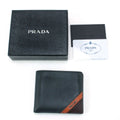 Prada Bifold Billfold Navy Wallet