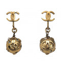 Chanel Earrings Coco Mark Swing Accessory Vintage GP Rhinestone