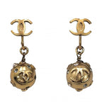 Chanel Earrings Coco Mark Swing Accessory Vintage GP Rhinestone — view 3