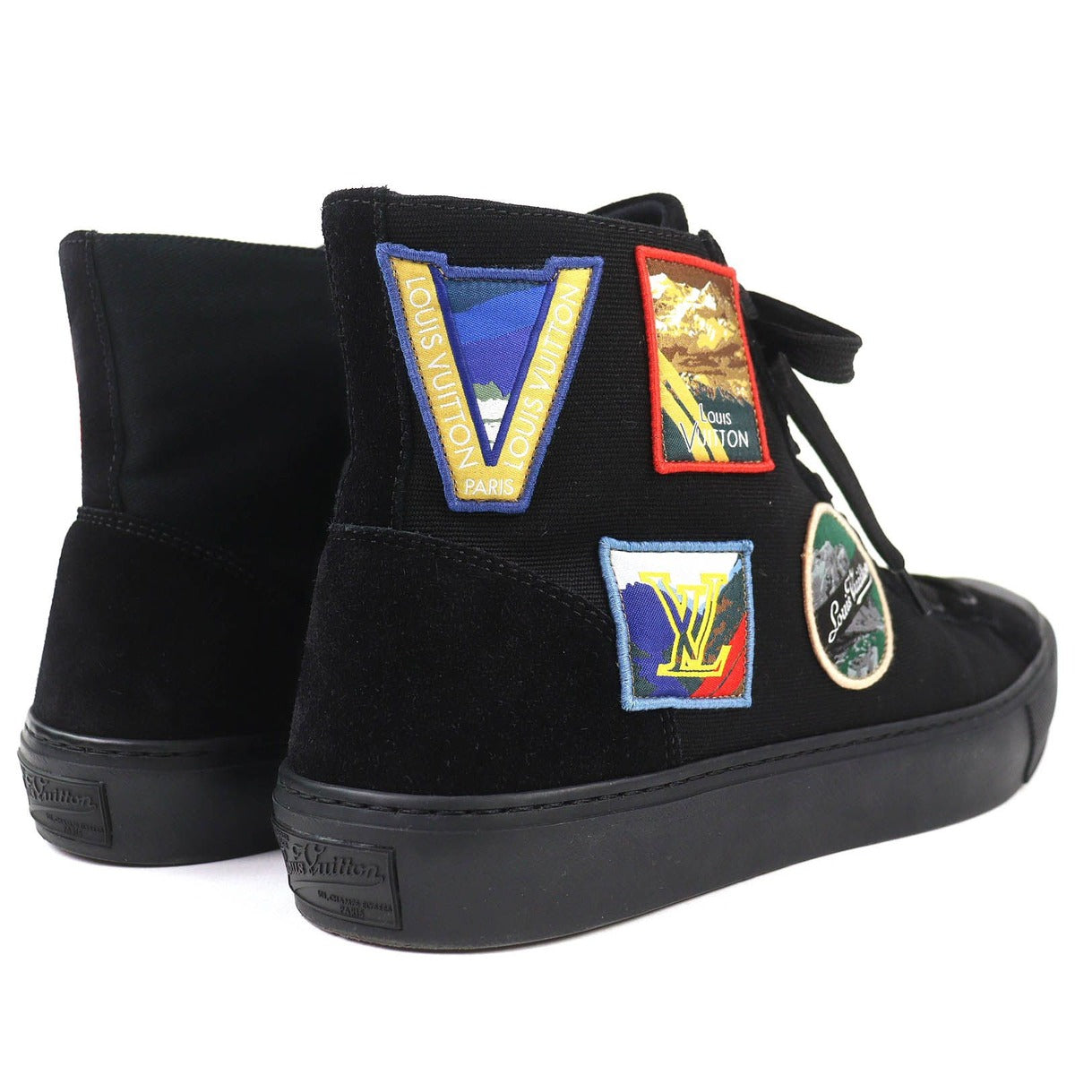 Louis Vuitton Tattoo Line Canvas Suede Alps Emblem High Cut Sneakers — view 6