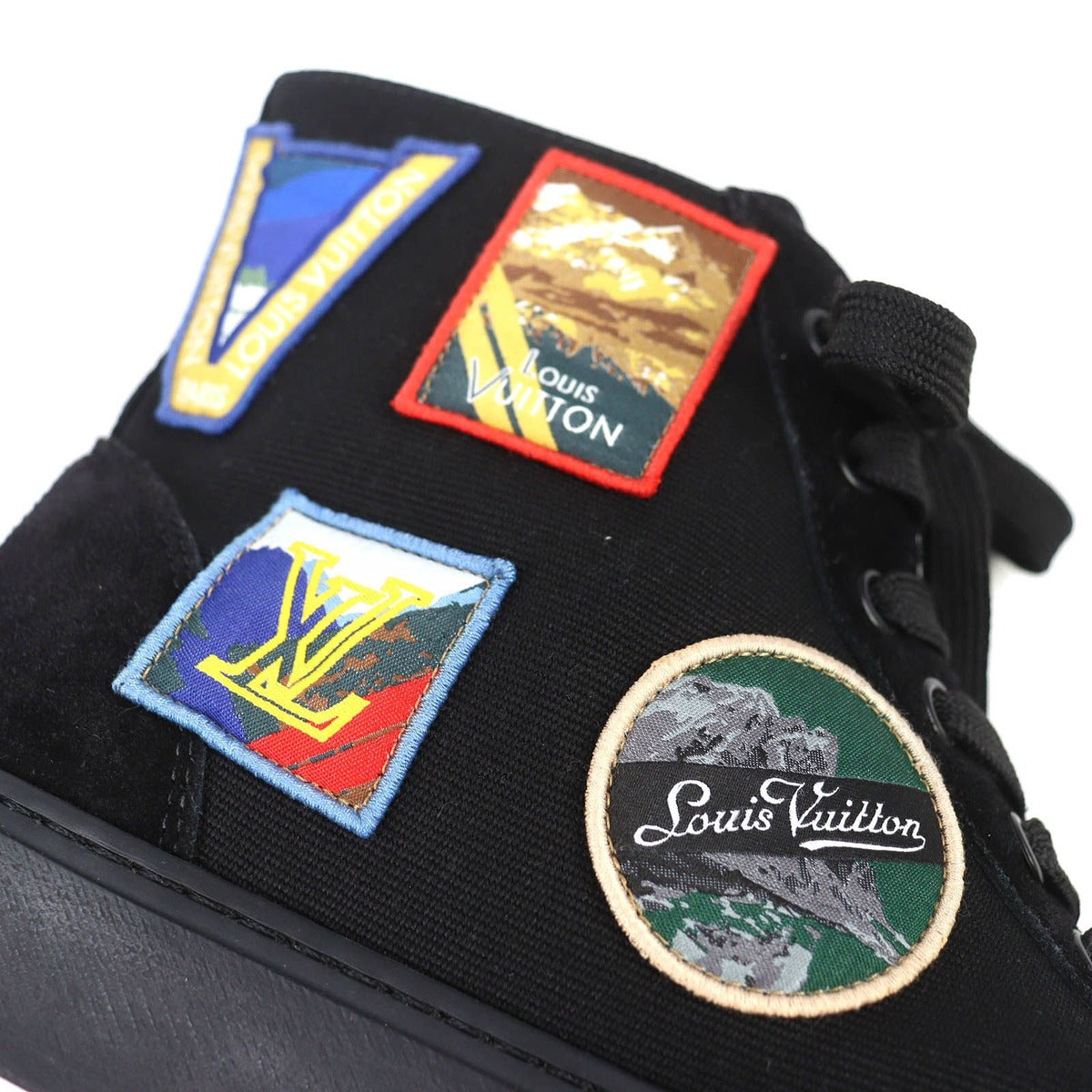 Louis Vuitton Tattoo Line Canvas Suede Alps Emblem High Cut Sneakers — view 9