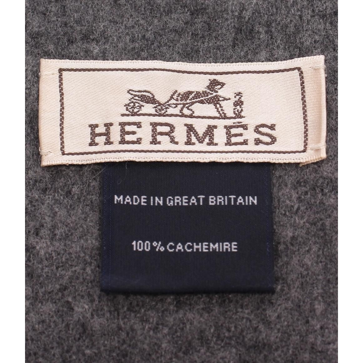 Hermes Scarf Cashmere Gray — view 3