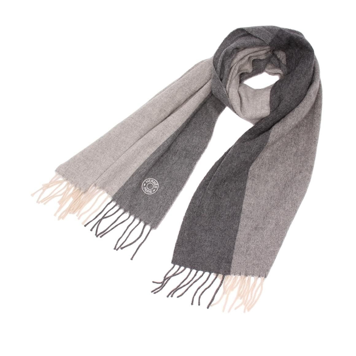 Hermes Scarf Cashmere Gray