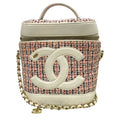 Chanel As0323 Vanity Case Bag Chain Shoulder 27 th Tweed White