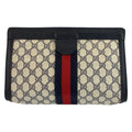 Gucci Vintage Sherry Line Gray GG Supreme Canvas 422 39 012 Clutch