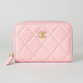 Chanel Coin Case Classic Zip Purse Pink