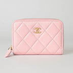 Chanel Coin Case Classic Zip Purse Pink