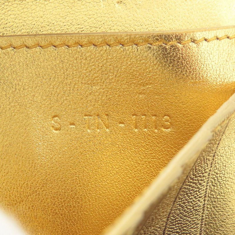 Celine Round Zipper Leather Gold Yellow Bifold Wallet 0472 — view 8