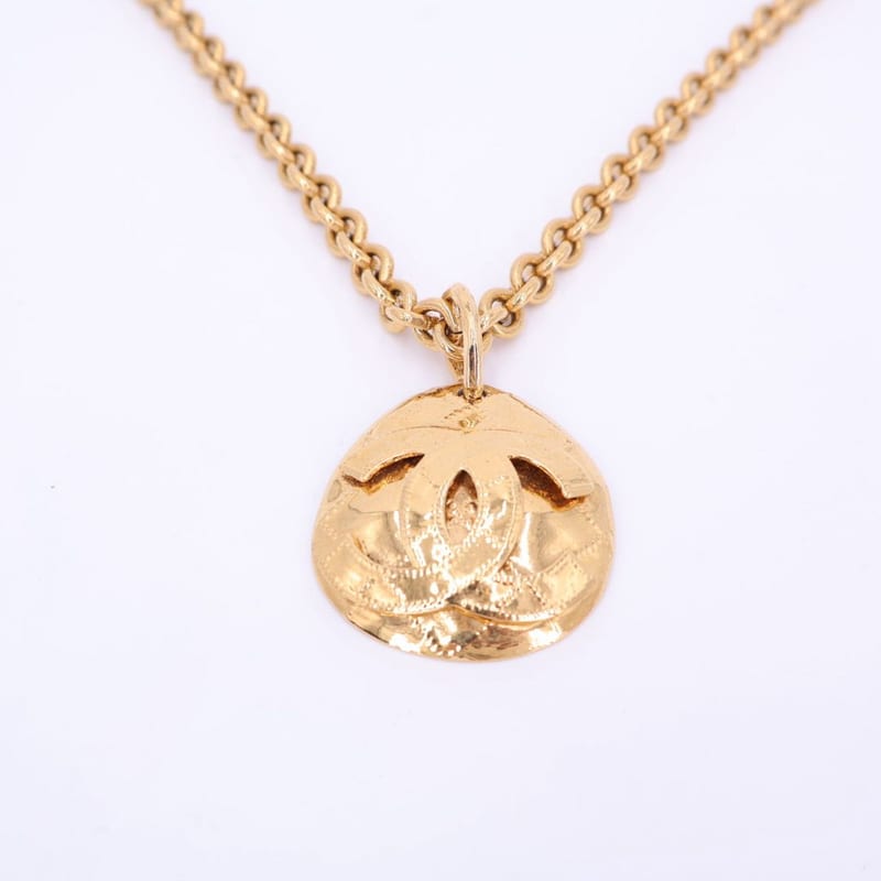 Chanel Chain Long Necklace Coco Mark Gold Accessories 94 P Vintage — view 5
