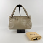 Loewe Anagram Shoulder Bag Beige Leather Vintage — view 2