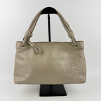 Loewe Anagram Shoulder Bag Beige Leather Vintage — view 3
