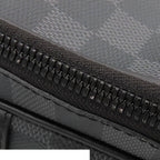 Louis Vuitton Utility Messenger Shoulder Bag Black Damier Graphite — view 8