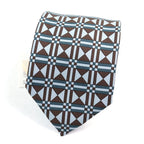 Hermes Cravate 100% Silk Art Deco Geometric Pattern Tie Multicolor