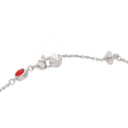 Gucci Necklace Red Heart Silver — view 3