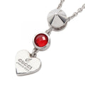 Gucci Necklace Red Heart Silver
