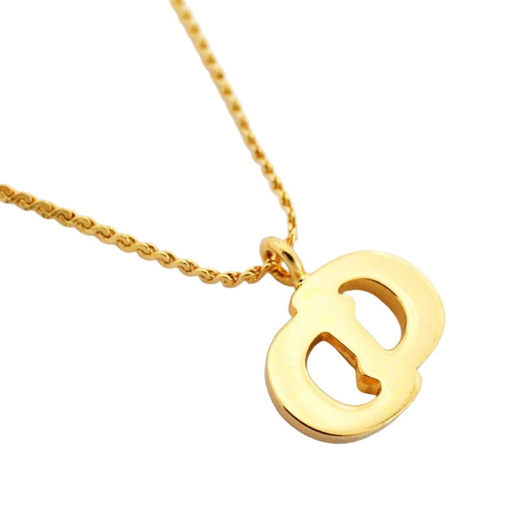Dior Necklace CD Logo Gold Plated Rhinestone — view 2