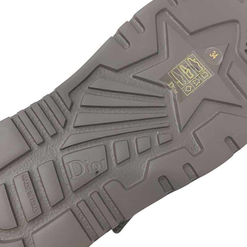 Christian Dioract Sandals Shoes Leather Gray Gold Logo Sports — view 8