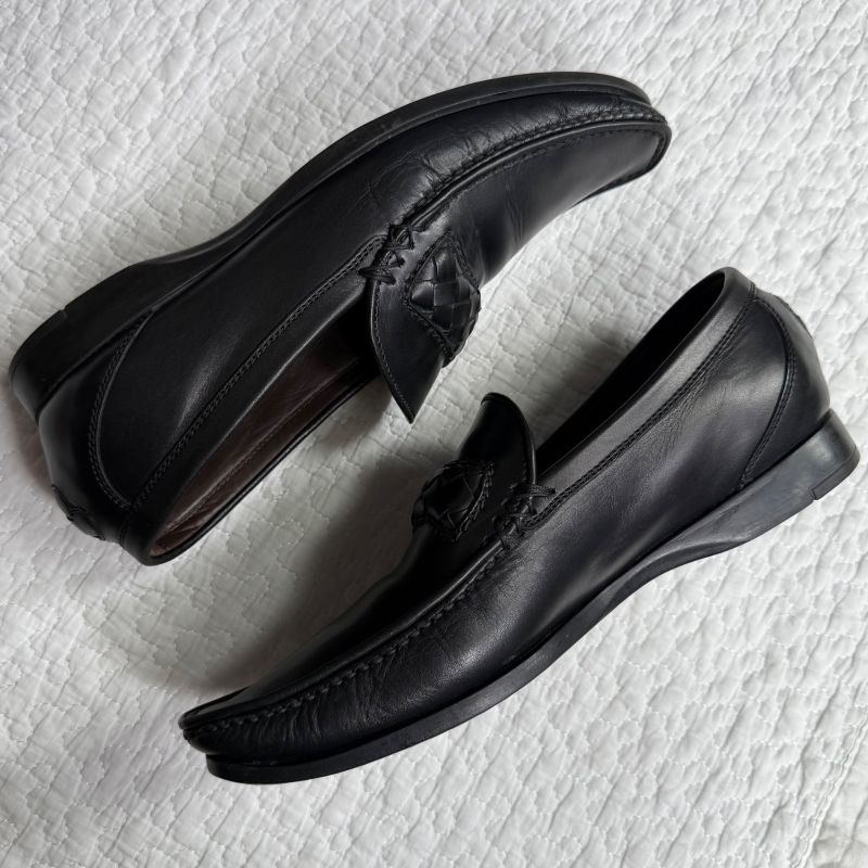 Bottega Veneta Intrecciato Leather Loafer 36 1 2 Black — view 5