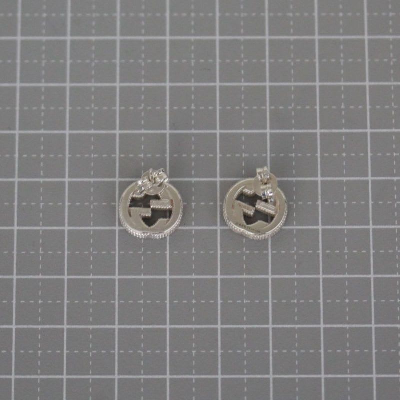 Gucci G Motif Earrings Interlocking AG 925 Silver E1119 — view 7