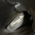 Christian Dior Boots Short Shoes Leather Rubber Black Middle Logo — view 7
