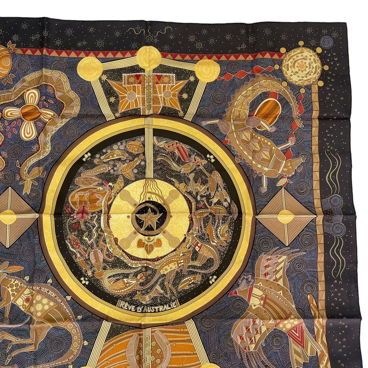 Hermes Silk Scarf Carre 90 Reve D'australie Australian Dream Brawan — view 6