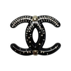 Chanel Coco Mark Brooch D23 S Black Pin Type