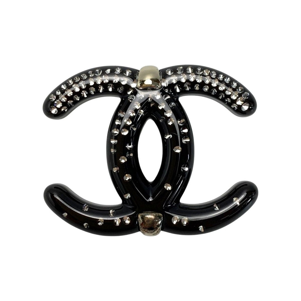Chanel Coco Mark Brooch D23 S Black Pin Type — view 2